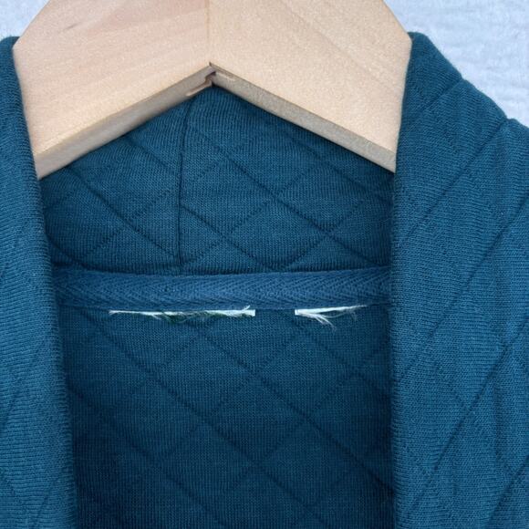 LL BEAN Sweatshirt Womens S Diamond Quilted Mockneck Pullover Blue - Picture 8 of 14